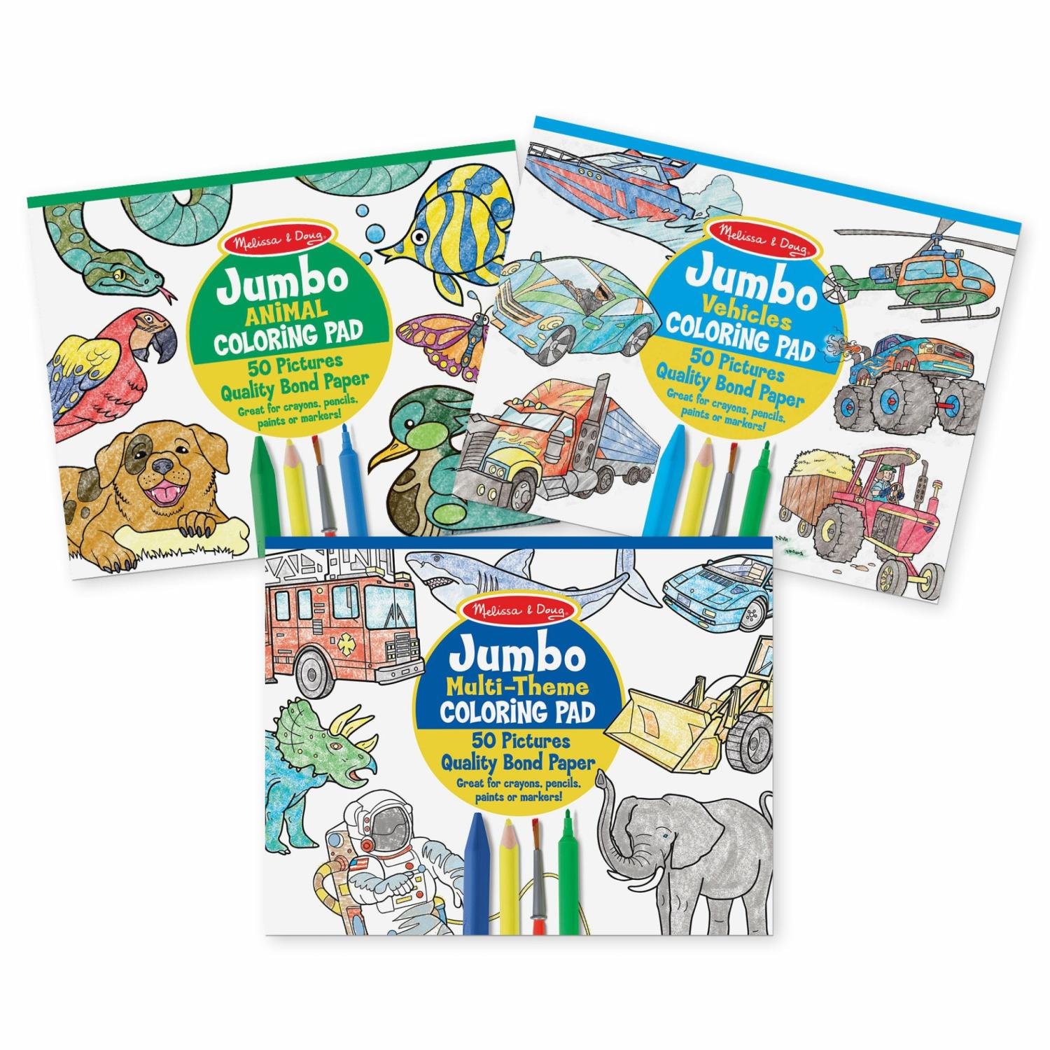 Activity Books | Coloring Pad Bundle – Animals, Vehicles And Multi-Theme Activity Books Activity Books