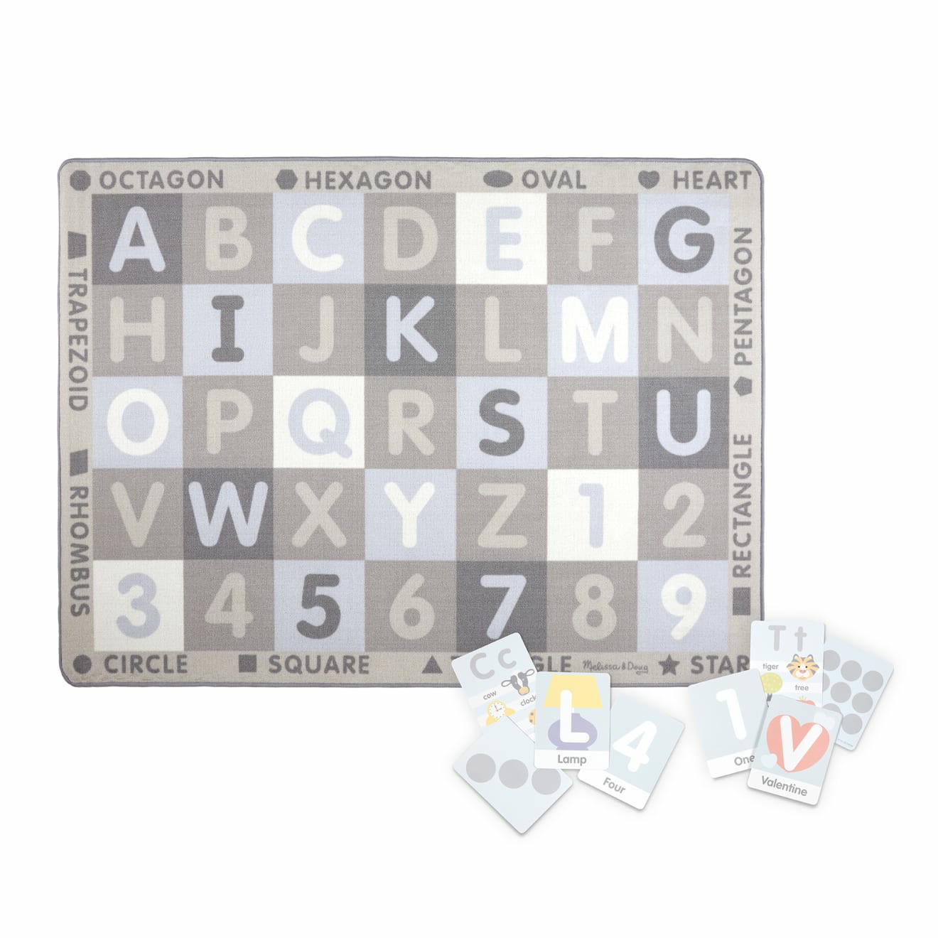 Alphabet & Counting | Jumbo Abc-123 Rug – Neutral Alphabet & Counting Alphabet & Counting