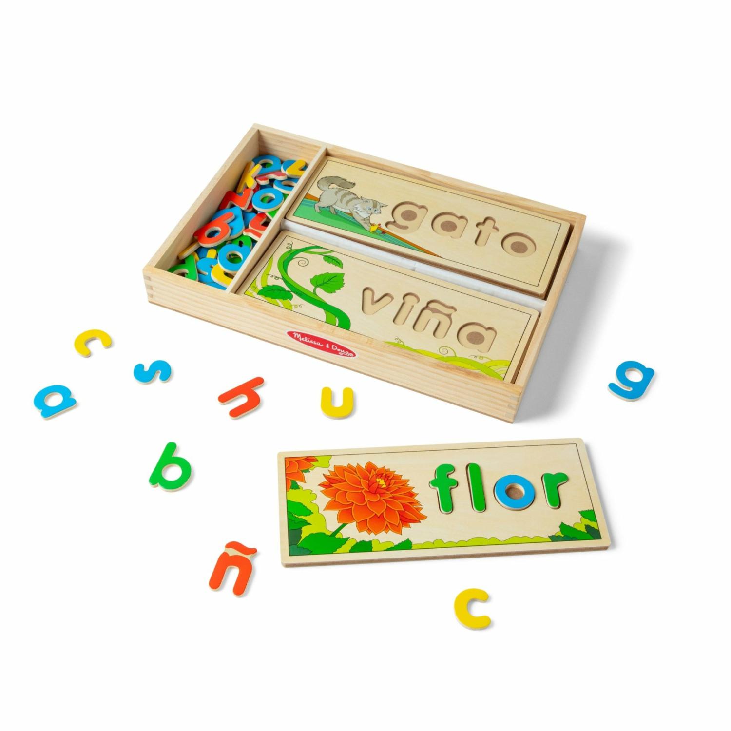 Alphabet & Counting Puzzles | Spanish See & Spell Learning Toy Alphabet & Counting Puzzles Alphabet & Counting Puzzles