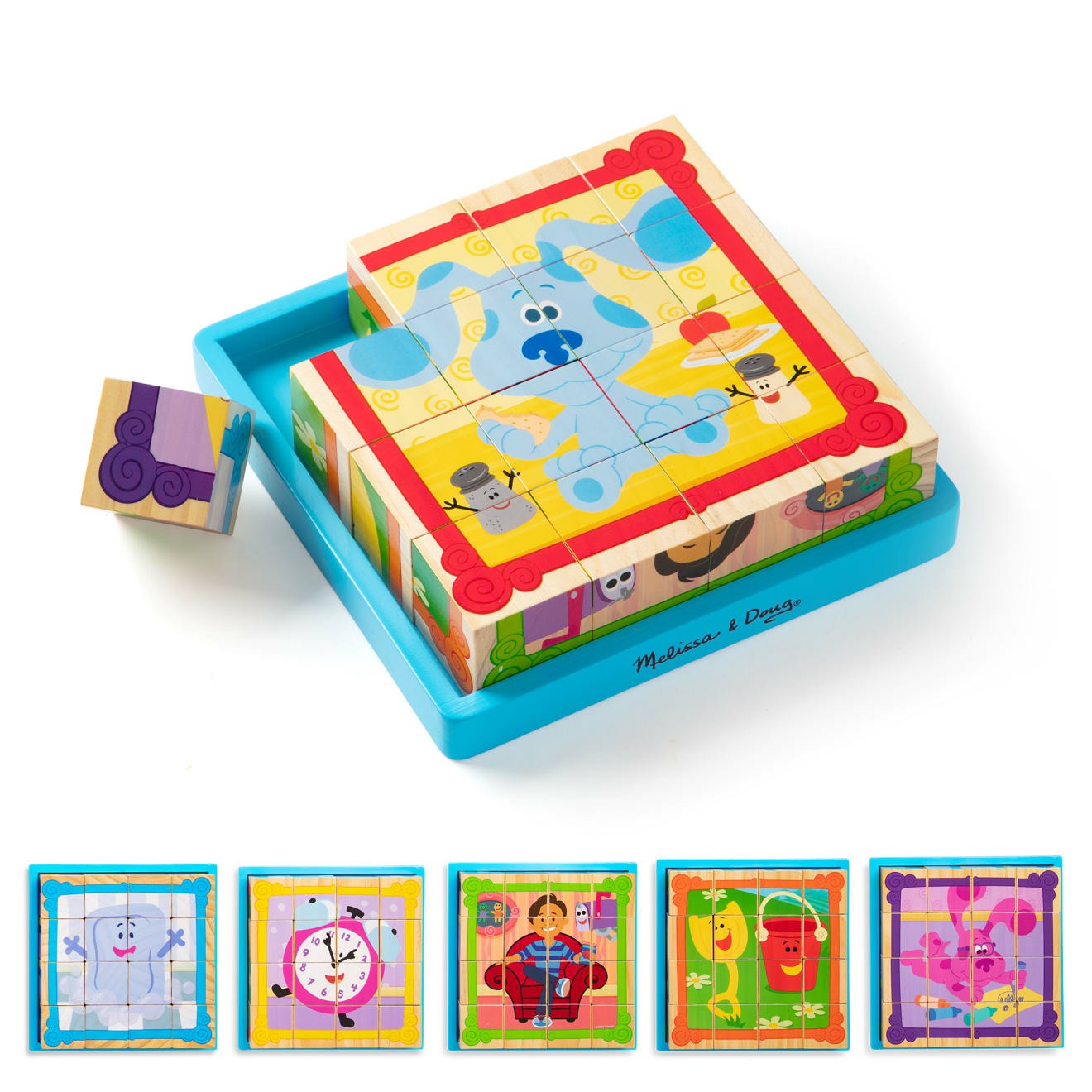 Animals & Nature Puzzles | Blue’s Clues & You! Wooden Cube Puzzle – 16 Pieces Animals & Nature Puzzles Animals & Nature Puzzles