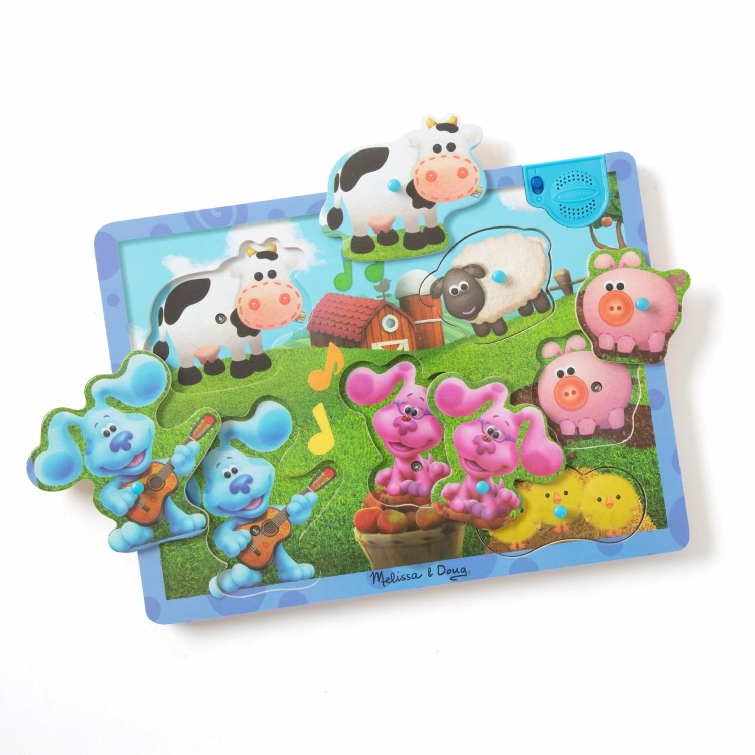 Animals & Nature Puzzles | Blue’s Clues & You! Wooden Sound Puzzle – Musical Farm Animals & Nature Puzzles Animals & Nature Puzzles