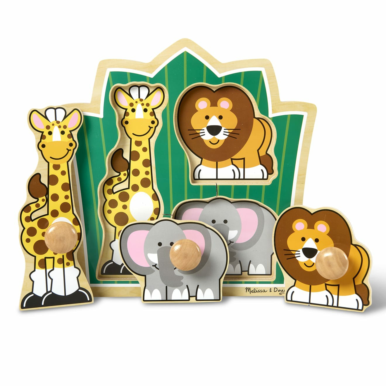 Animals & Nature Puzzles | Jungle Friends Jumbo Knob Puzzle – 3 Pieces Animals & Nature Puzzles Animals & Nature Puzzles