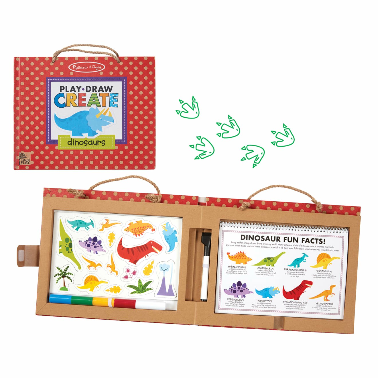 Books | Natural Play: Play, Draw, Create Reusable Drawing & Magnet Kit – Dinosaurs Books Books