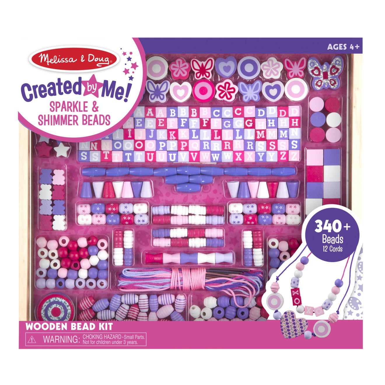 Craft & Stamp Kits | Created By Me! Sparkle & Shimmer Beads Wooden Bead Kit Arts & Crafts Craft & Stamp Kits