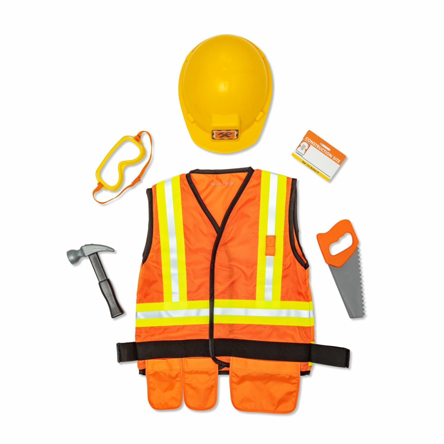 Dress Up | Construction Worker Costume Role Play Set Dress Up Dress Up