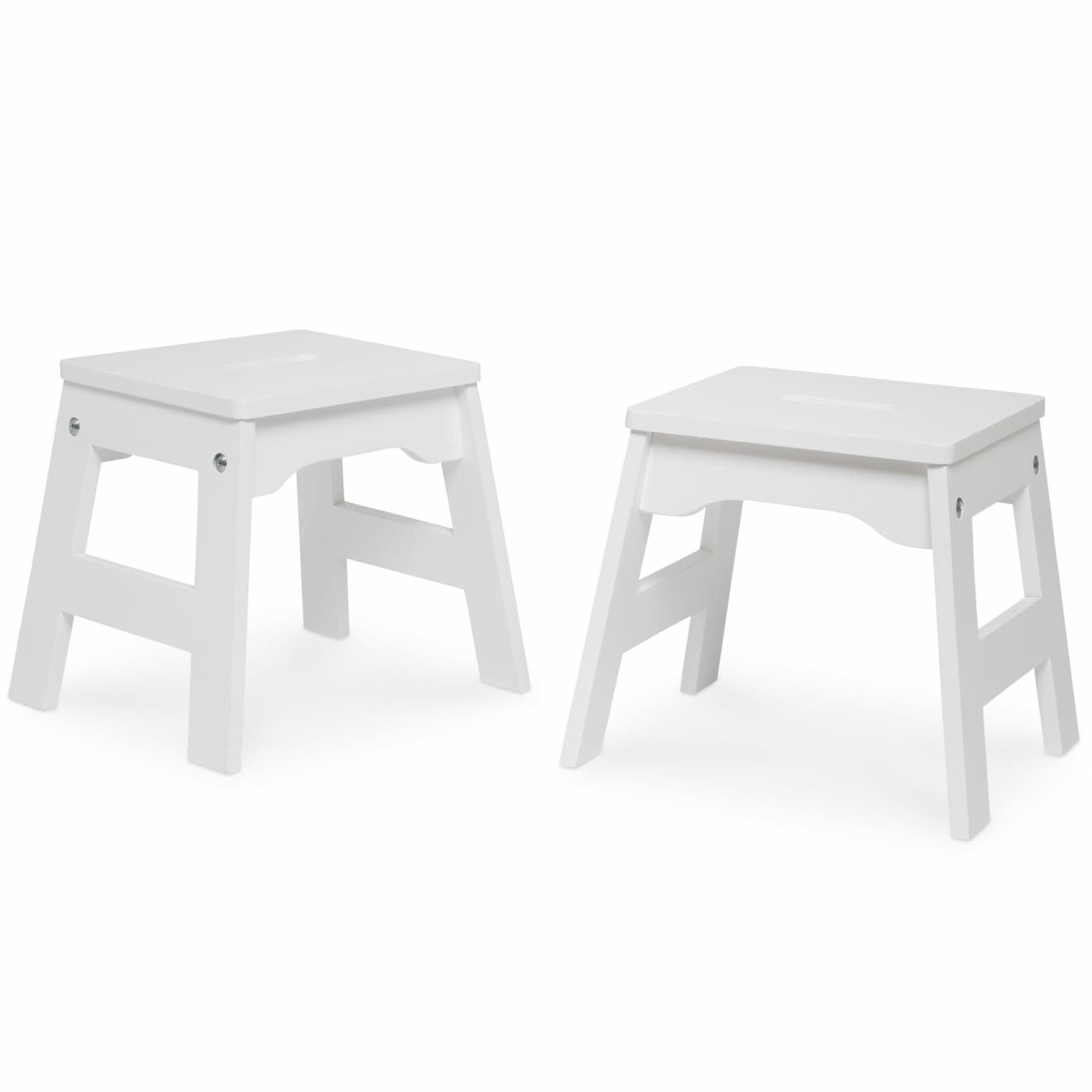 Furniture | Wooden Stools – Set Of 2 (White) Furniture Furniture