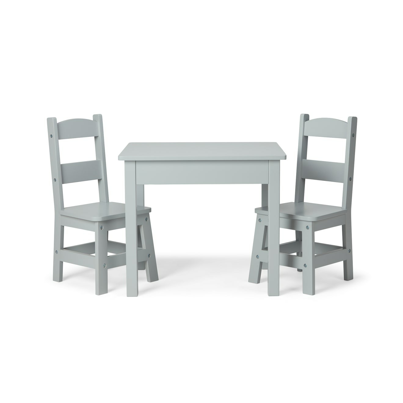 Furniture | Wooden Table & 2 Chairs – Gray Furniture Furniture