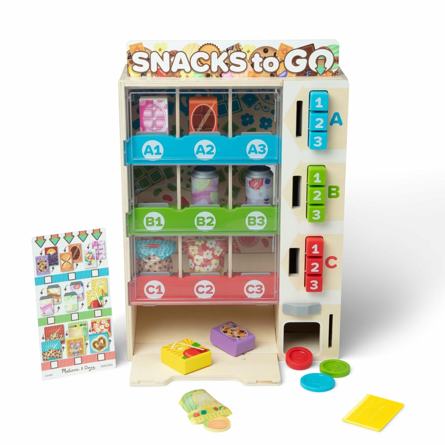 Play Food & Play Sets | Sort, Stock, Select Wooden Vending Machine Play Set Play Food & Play Sets Melissa & Doug