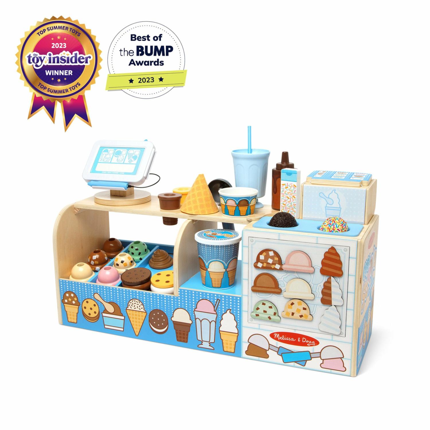 Play Food & Play Sets | Wooden Cool Scoops Ice Creamery Play Food & Play Sets Melissa & Doug