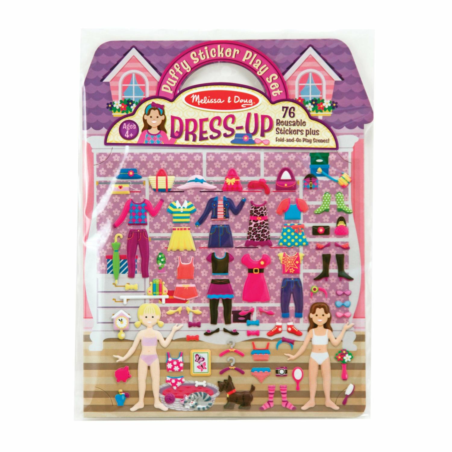 Stickers & Sticker Books | Puffy Sticker Activity Book – Dress-Up Arts & Crafts Melissa & Doug