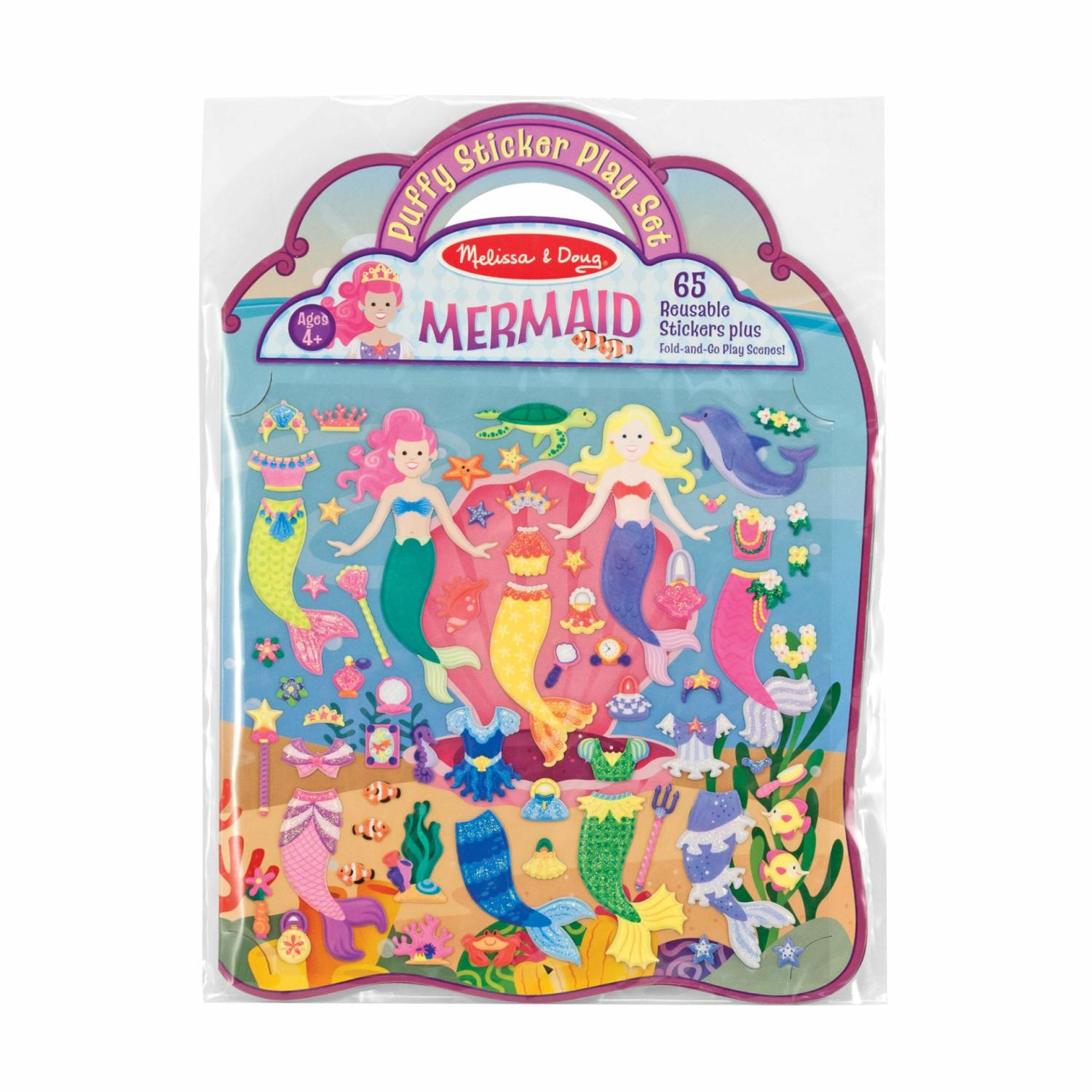 Stickers & Sticker Books | Puffy Sticker Play Set – Mermaid Arts & Crafts Melissa & Doug