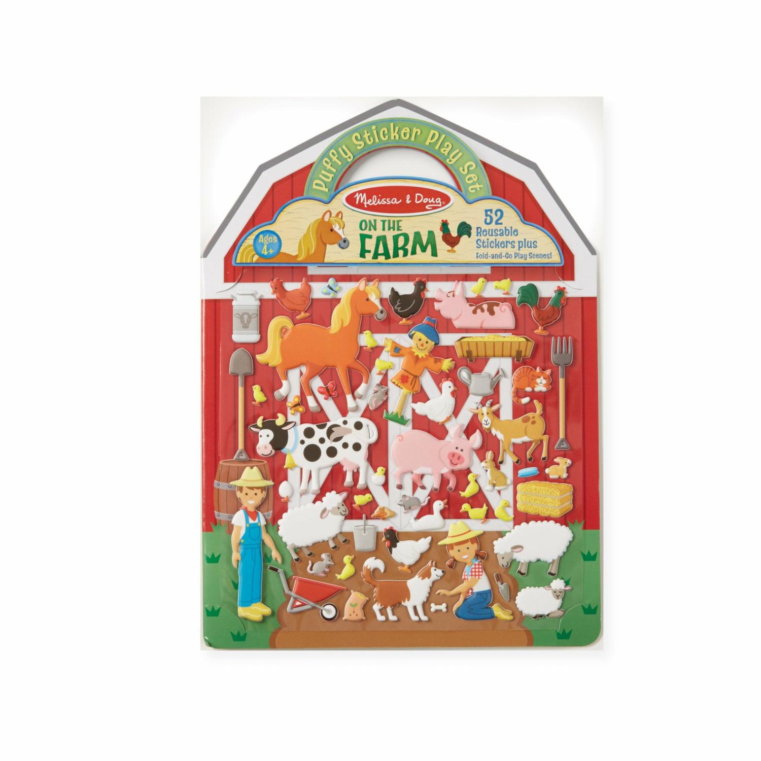 Stickers & Sticker Books | Puffy Sticker Play Set – On The Farm Arts & Crafts Melissa & Doug