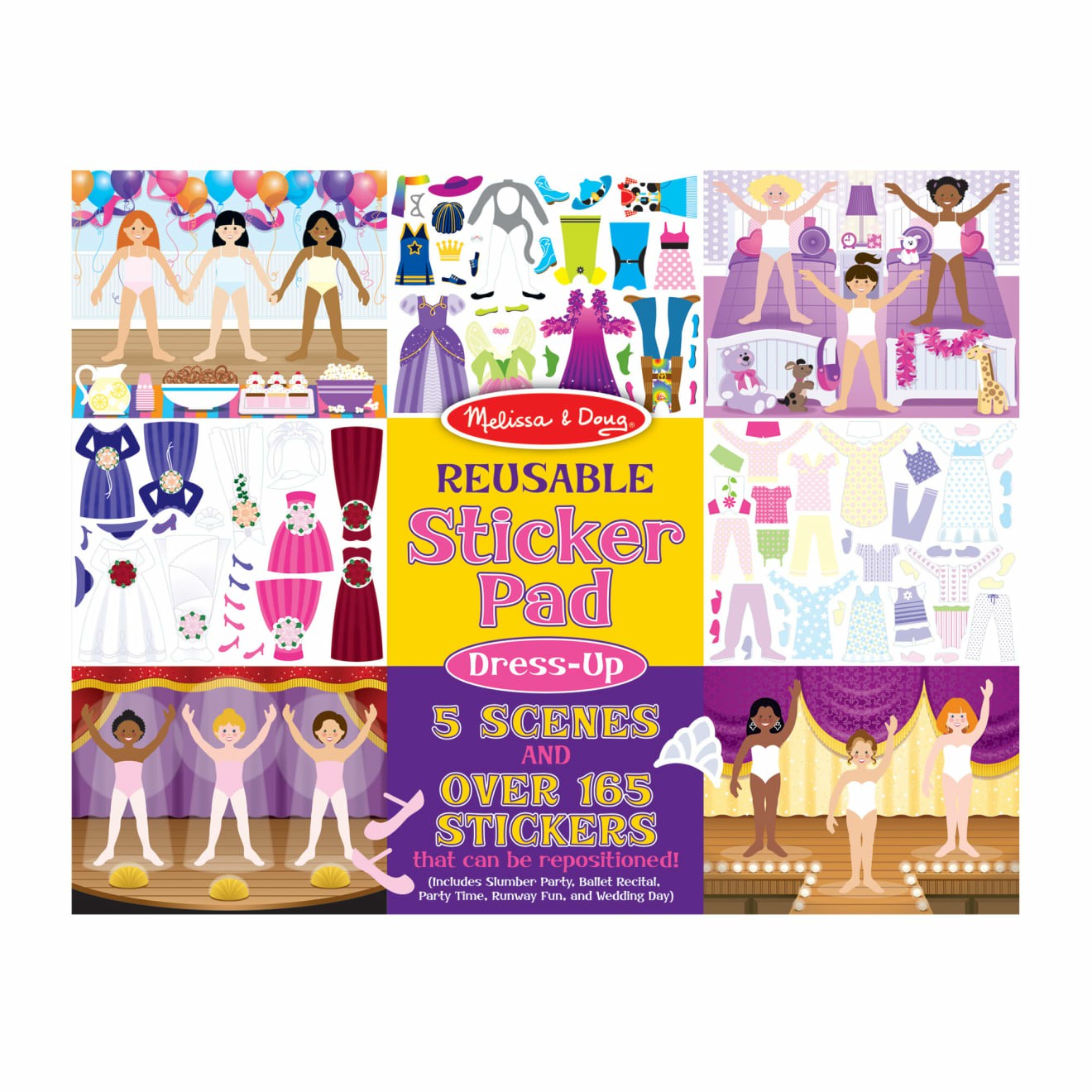 Stickers & Sticker Books | Reusable Sticker Pad – Dress-Up Arts & Crafts Melissa & Doug