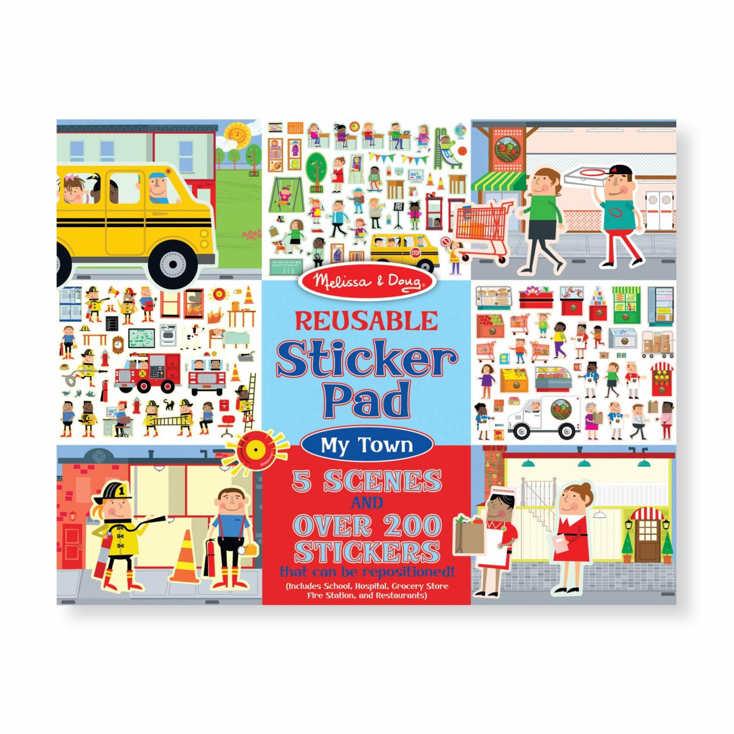 Stickers & Sticker Books | Reusable Sticker Pad – My Town Arts & Crafts Melissa & Doug