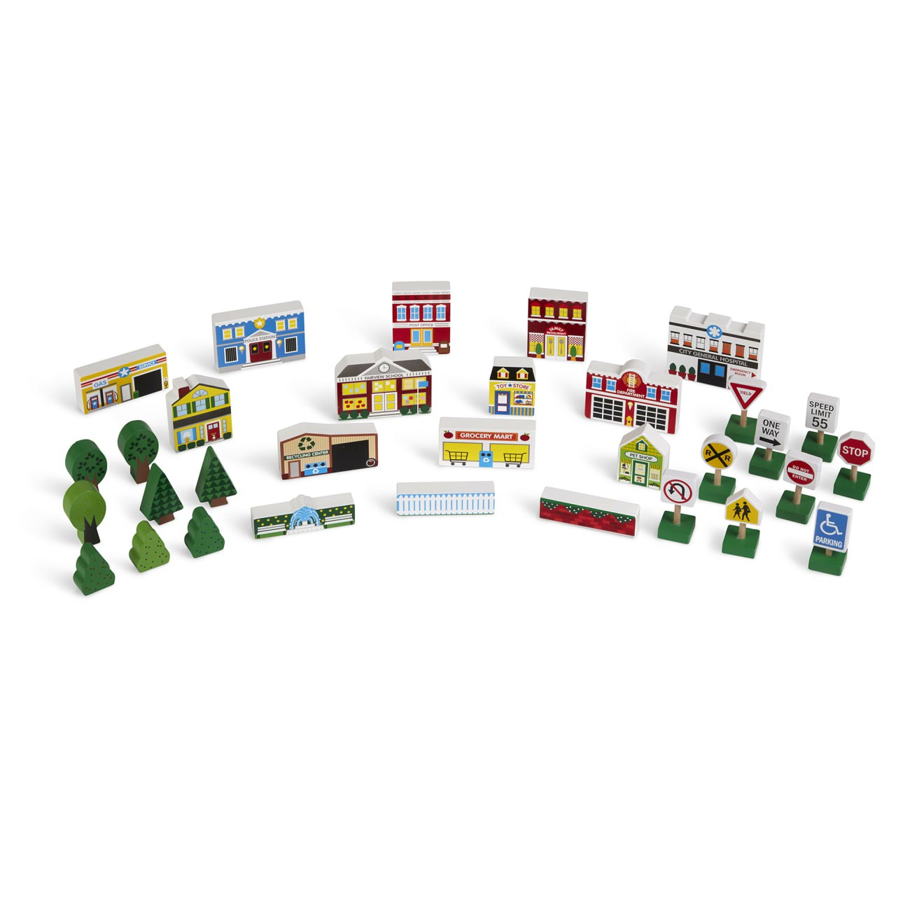 Vehicles & Trains | Wooden Town Play Set Trains & More Toys Melissa & Doug